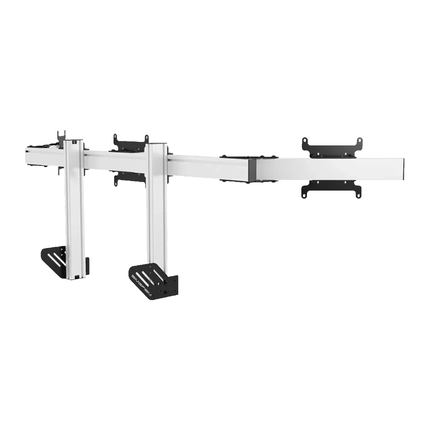 Simgasm Apex Integrated Triple Monitor Stand: side displays angled towards the driver